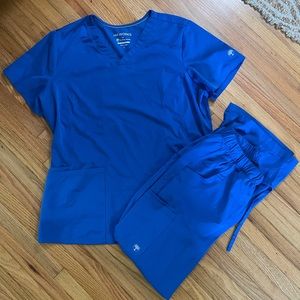 Healing Hands HH Works Scrub Set in Royal Blue - Size L Top/M Pants